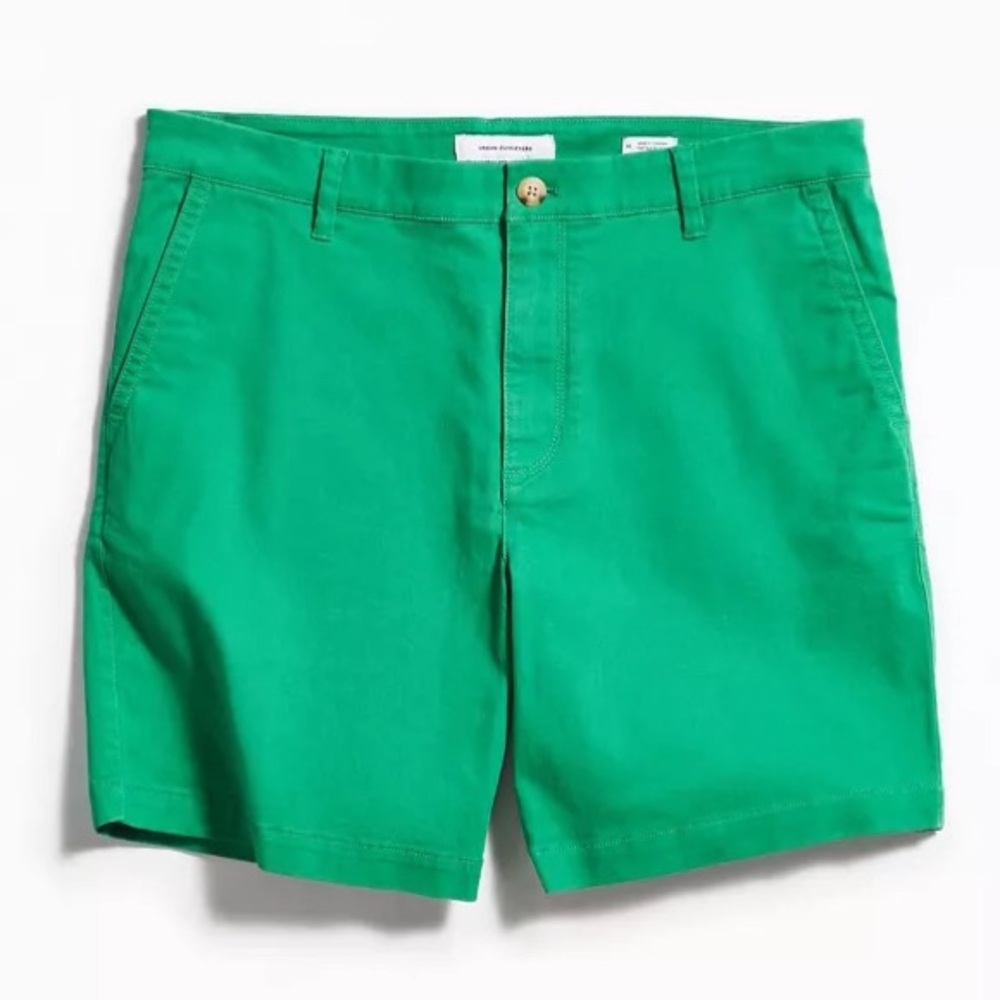 Urban Outfitters Solid Prep Green Chino Short